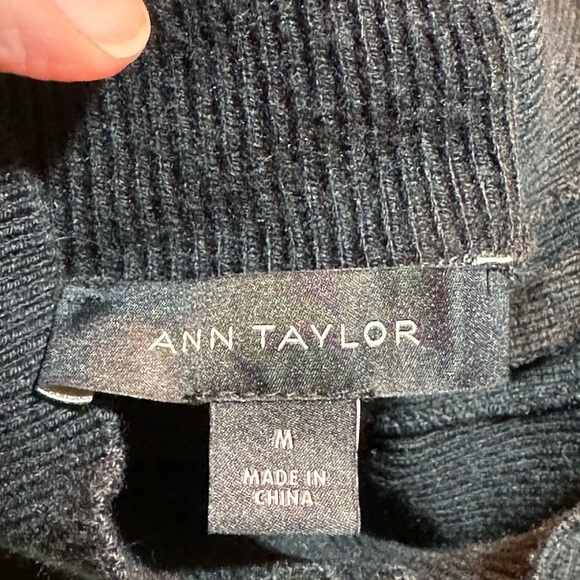 Ann Taylor Mock Neck Button Shoulder Sweater - Picture 5 of 6